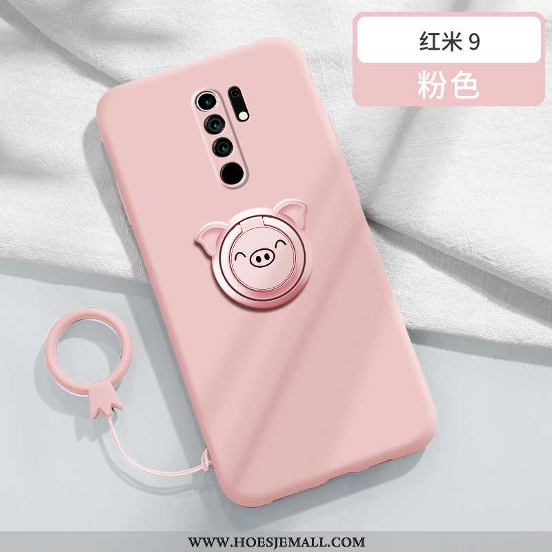 Hoes Xiaomi Redmi 9 Zacht Siliconen Lovers Bescherming Ring Scheppend Zoet Groen