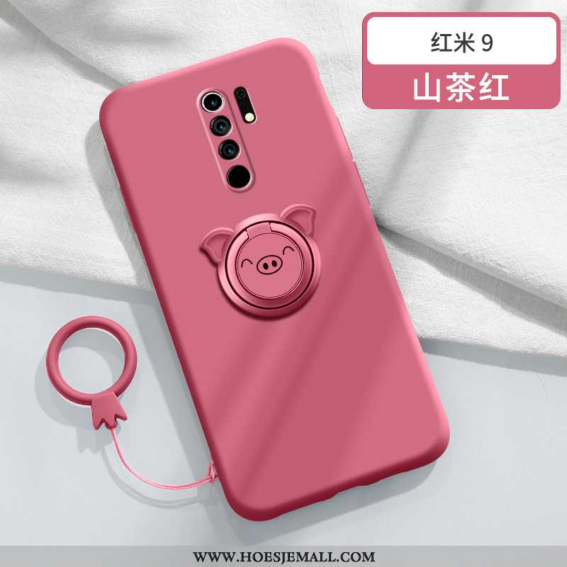 Hoes Xiaomi Redmi 9 Zacht Siliconen Lovers Bescherming Ring Scheppend Zoet Groen