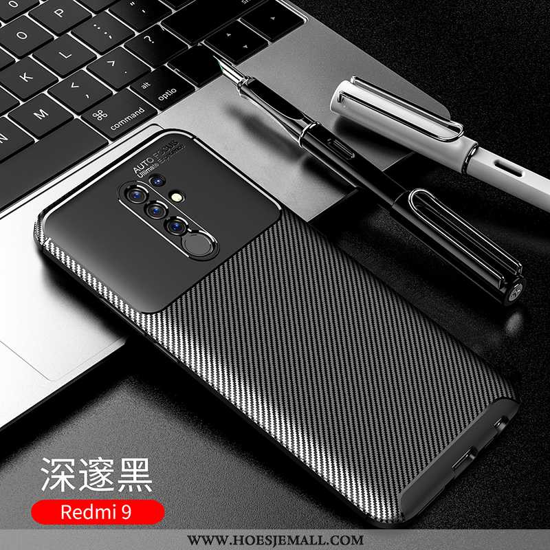 Hoes Xiaomi Redmi 9 Siliconen Bescherming All Inclusive Mobiele Telefoon Mini Zacht Zwarte