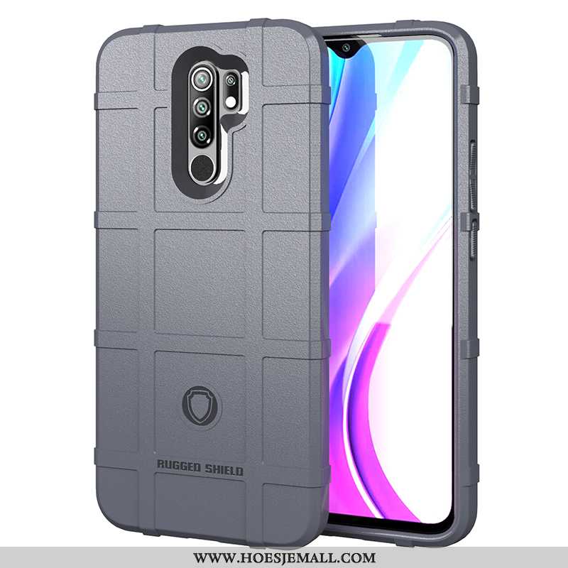 Hoes Xiaomi Redmi 9 Scheppend Trend Siliconen Blauw Schrobben Bescherming Blauwe