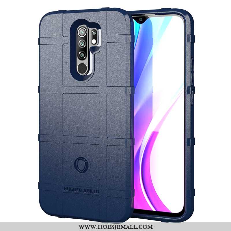 Hoes Xiaomi Redmi 9 Scheppend Trend Siliconen Blauw Schrobben Bescherming Blauwe