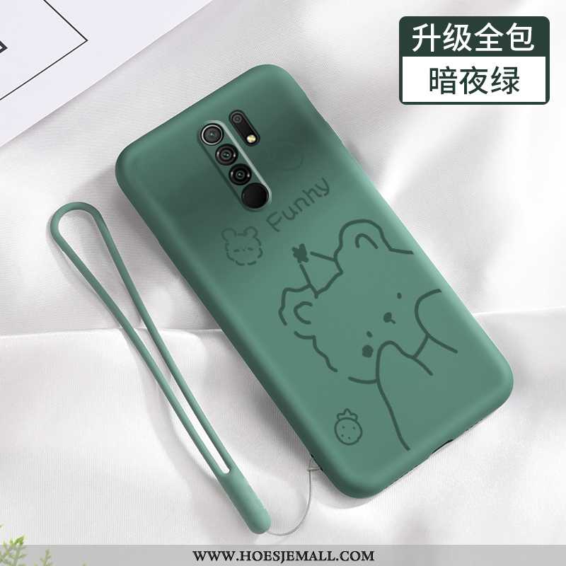 Hoesje Xiaomi Redmi 9 Hanger Persoonlijk All Inclusive Schrobben Beren Rood Roze