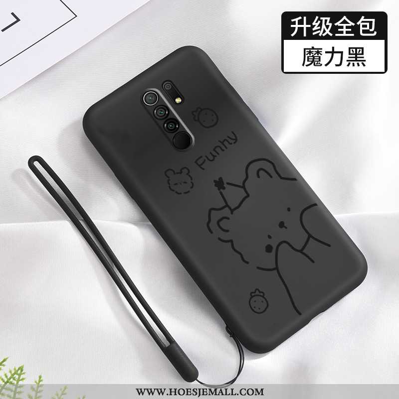 Hoesje Xiaomi Redmi 9 Hanger Persoonlijk All Inclusive Schrobben Beren Rood Roze