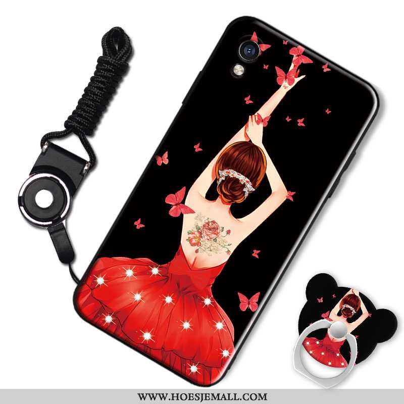 Hoesje Xiaomi Redmi 9a Siliconen Mode Rood Lovers Spotprent Mooie Zacht Witte