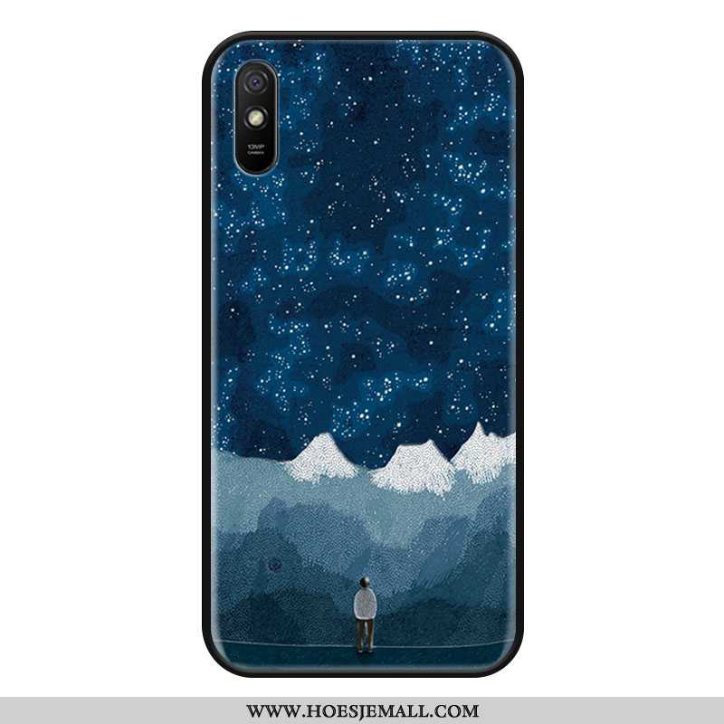 Hoes Xiaomi Redmi 9a Vintage Siliconen Anti-fall Mobiele Telefoon Rood Persoonlijk Chinese Stijl Gee