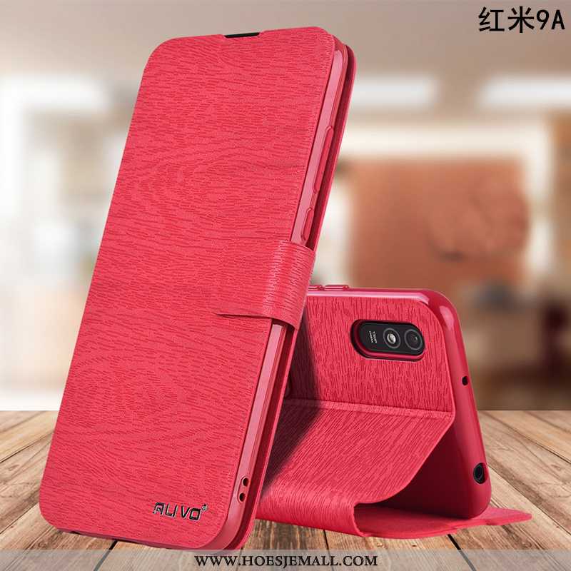 Hoesje Xiaomi Redmi 9a Zacht Siliconen Mini Folio Rood Mobiele Telefoon