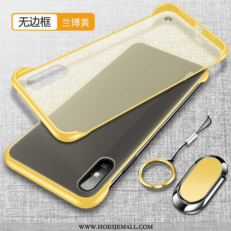 Hoesje Xiaomi Redmi 9a Doorzichtig Schrobben Bescherming Hard Eenvoudige Geel Siliconen