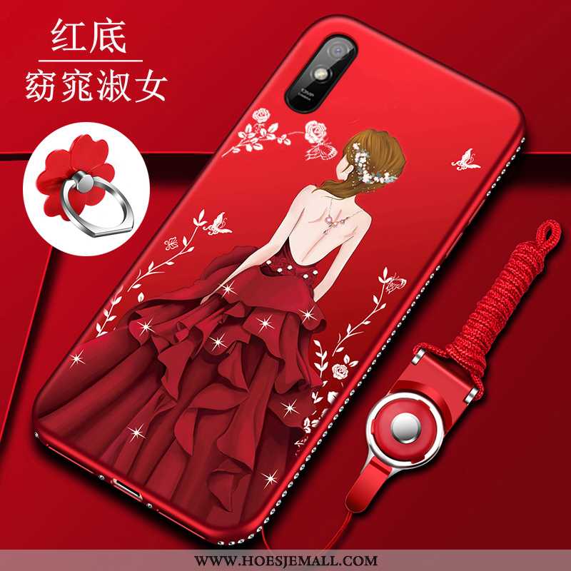 Hoesje Xiaomi Redmi 9a Persoonlijk Scheppend Zacht Skärmskydd Siliconen Net Red Rood