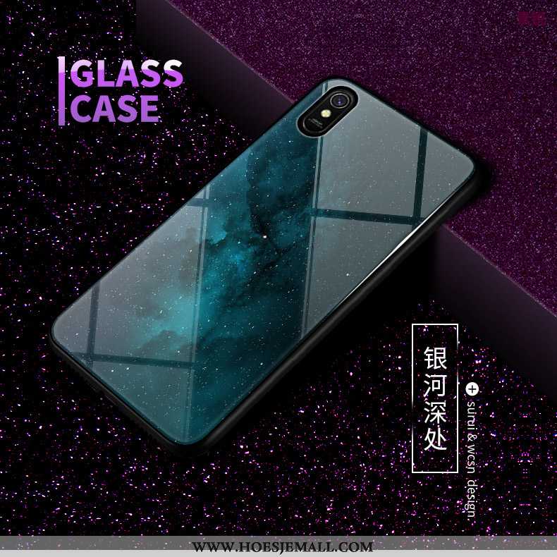 Hoesje Xiaomi Redmi 9a Trend Bescherming Anti-fall Kleurverloop Glas Persoonlijk All Inclusive Rood