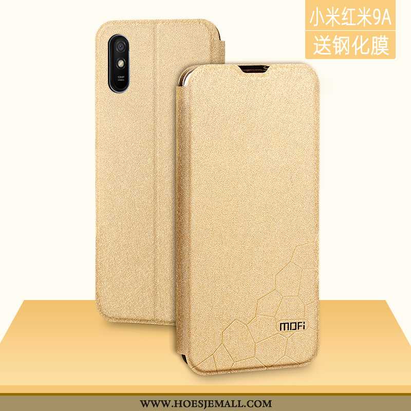 Hoesje Xiaomi Redmi 9a Trend Zacht Clamshell Anti-fall Schrobben Goud Gouden