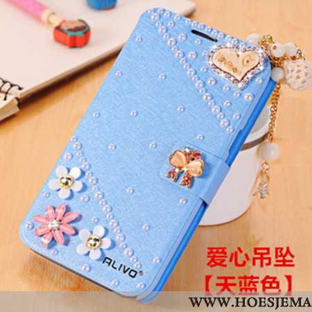 Hoes Xiaomi Redmi Note 5 Bescherming Met Strass Mobiele Telefoon Roze Hoesje Leren Clamshell