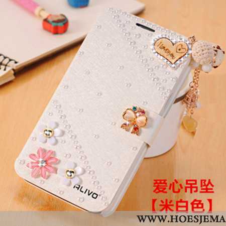 Hoes Xiaomi Redmi Note 5 Bescherming Met Strass Mobiele Telefoon Roze Hoesje Leren Clamshell