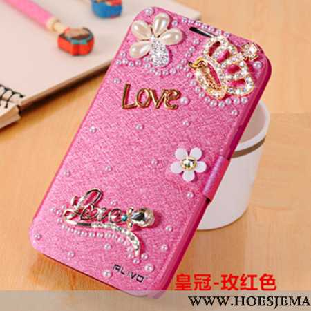 Hoes Xiaomi Redmi Note 5 Bescherming Met Strass Mobiele Telefoon Roze Hoesje Leren Clamshell