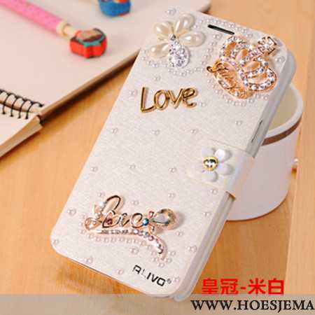 Hoes Xiaomi Redmi Note 5 Bescherming Met Strass Mobiele Telefoon Roze Hoesje Leren Clamshell