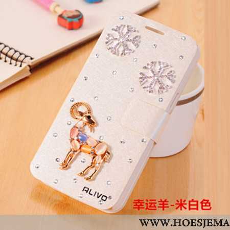 Hoes Xiaomi Redmi Note 5 Bescherming Met Strass Mobiele Telefoon Roze Hoesje Leren Clamshell