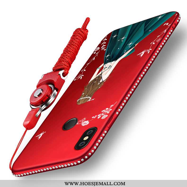 Hoes Xiaomi Redmi Note 5 Zacht Bescherming Hoesje Mobiele Telefoon Schrobben Hoge Anti-fall Rood