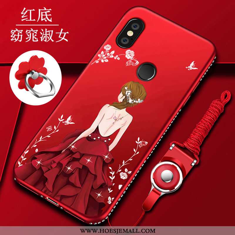 Hoes Xiaomi Redmi Note 5 Zacht Bescherming Hoesje Mobiele Telefoon Schrobben Hoge Anti-fall Rood