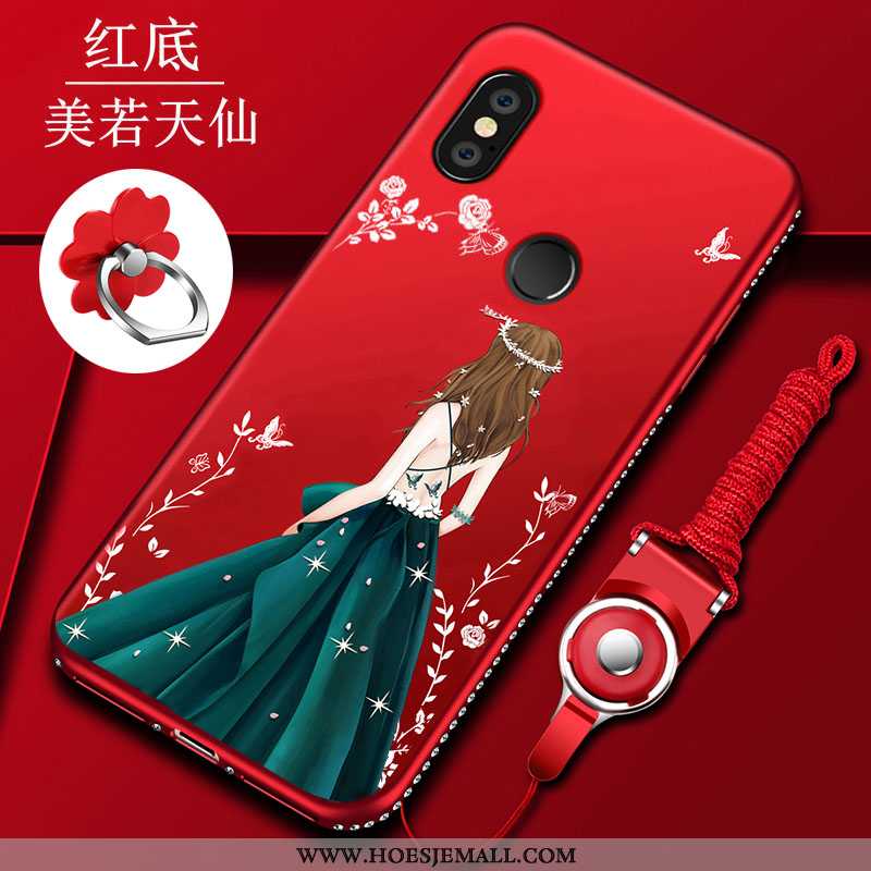 Hoes Xiaomi Redmi Note 5 Zacht Bescherming Hoesje Mobiele Telefoon Schrobben Hoge Anti-fall Rood