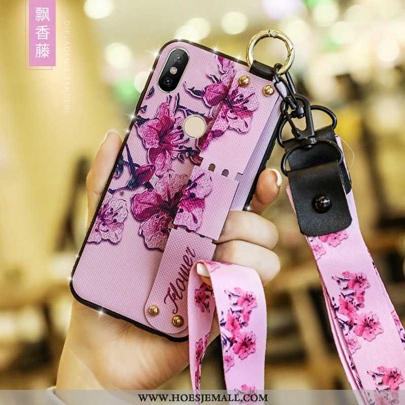 Hoesje Xiaomi Redmi Note 5 Zacht Siliconen Hoes Anti-fall Mode Chinese Stijl Roze