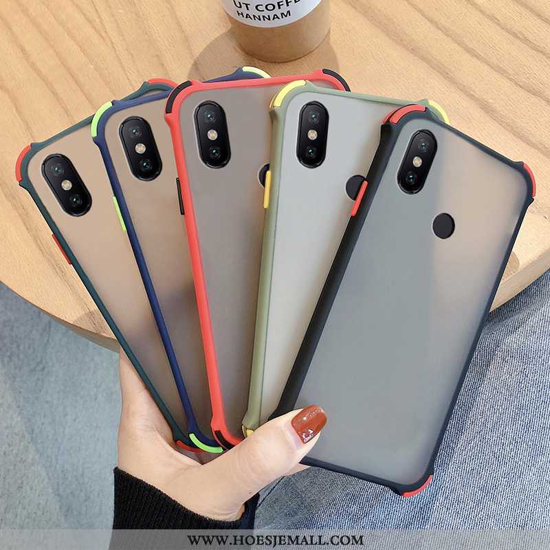 Hoes Xiaomi Redmi Note 6 Pro Bescherming Schrobben Anti-fall All Inclusive Hard Hoesje Zwarte