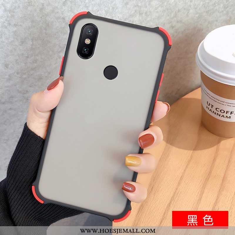 Hoes Xiaomi Redmi Note 6 Pro Bescherming Schrobben Anti-fall All Inclusive Hard Hoesje Zwarte