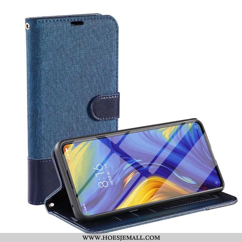 Hoesje Xiaomi Redmi Note 6 Pro Portemonnee Leren Rood Ondersteuning Mobiele Telefoon Anti-fall Blauw