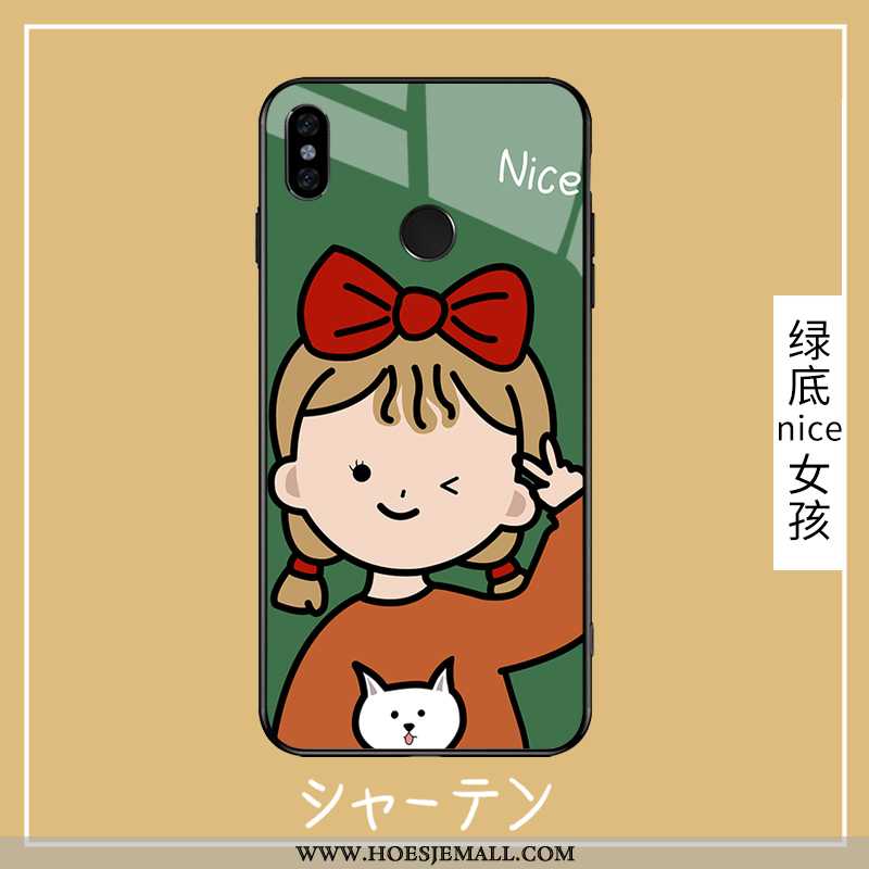 Hoesje Xiaomi Redmi Note 6 Pro Mooie Trend Glas Groen Mobiele Telefoon Mini Spotprent