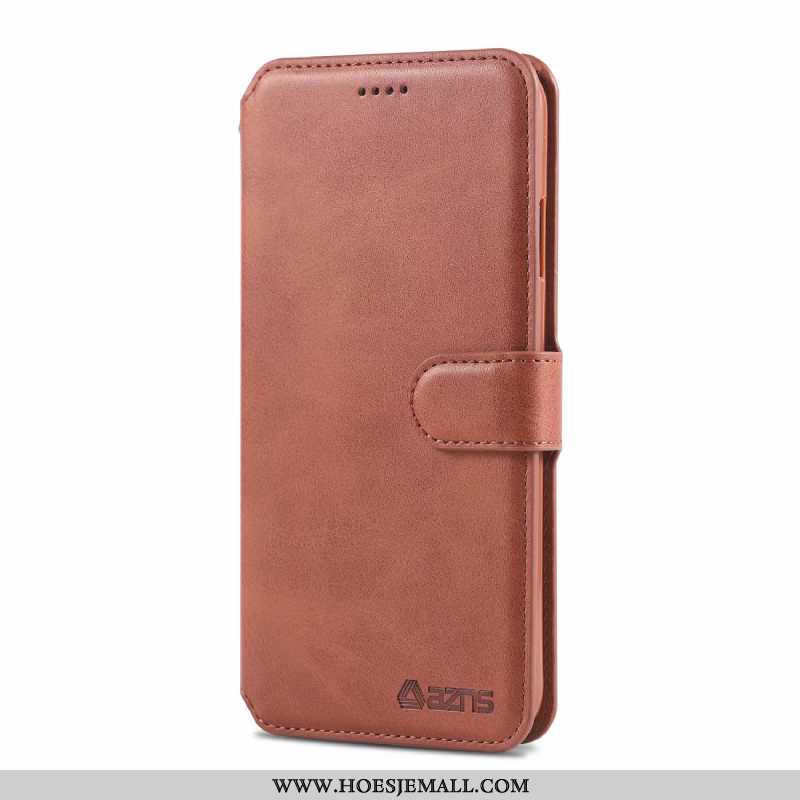 Hoesje Xiaomi Redmi Note 6 Pro Leren Portemonnee Grijs Kaart Anti-fall Bescherming Folio