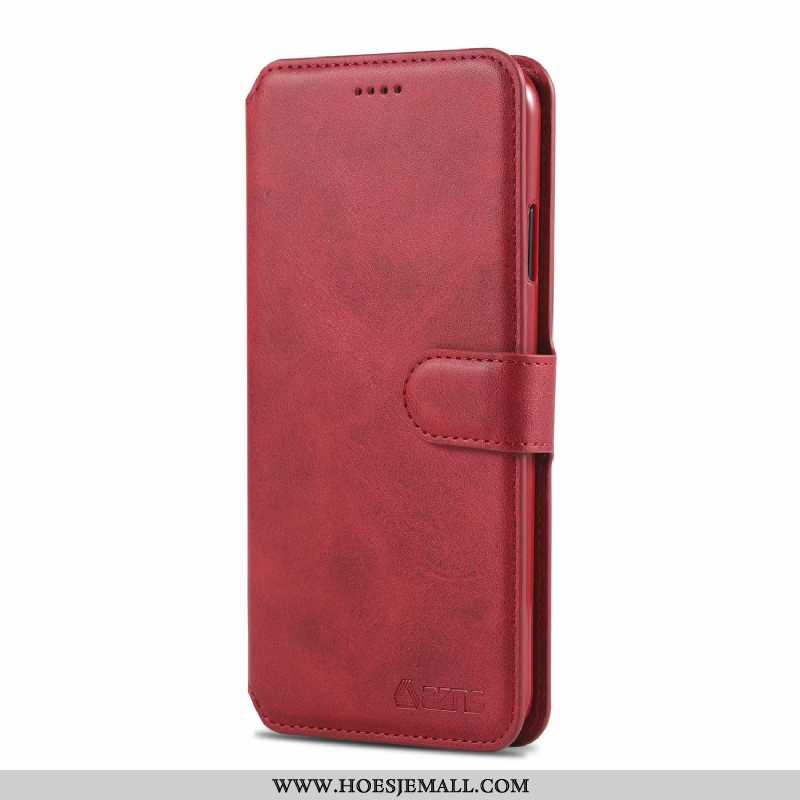 Hoesje Xiaomi Redmi Note 6 Pro Leren Portemonnee Grijs Kaart Anti-fall Bescherming Folio