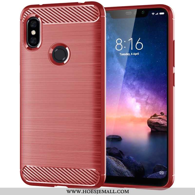 Hoes Xiaomi Redmi Note 6 Pro Trend Zacht Siliconen Bescherming Scheppend Anti-fall Persoonlijk Zwart