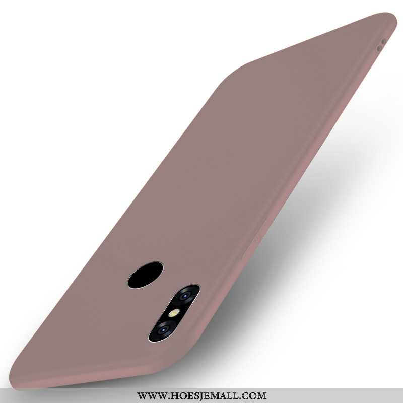 Hoesje Xiaomi Redmi Note 6 Pro Leren Persoonlijk Zwart Rood Achterklep Zuiver Zwarte