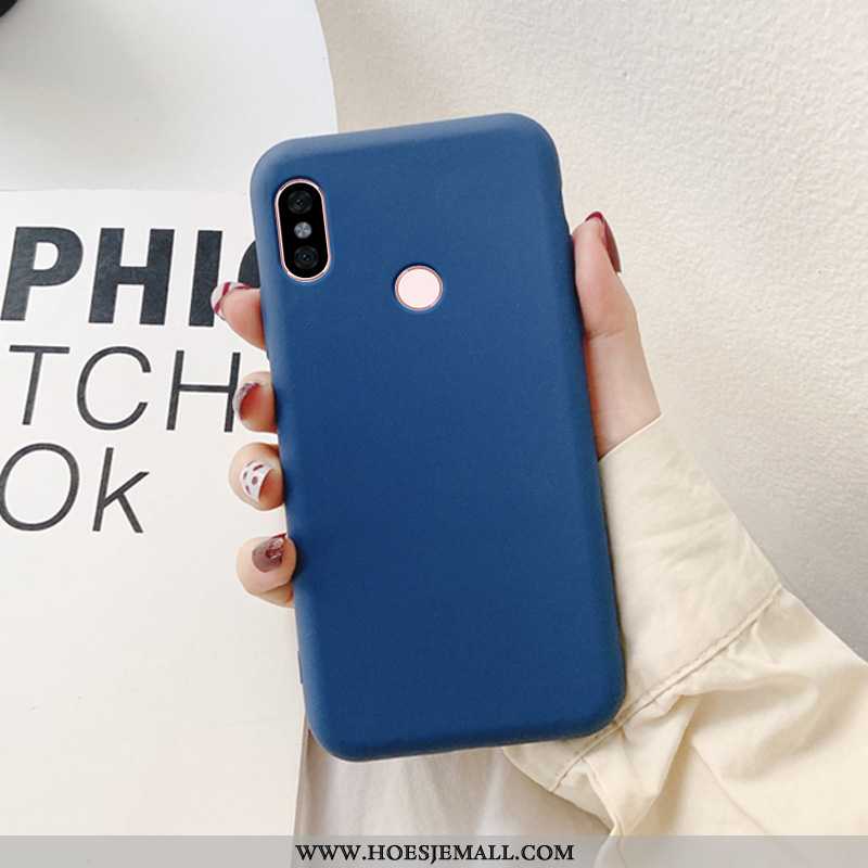 Hoesje Xiaomi Redmi Note 6 Pro Skärmskydd Siliconen Effen Kleur Anti-fall Mobiele Telefoon Rood Temp