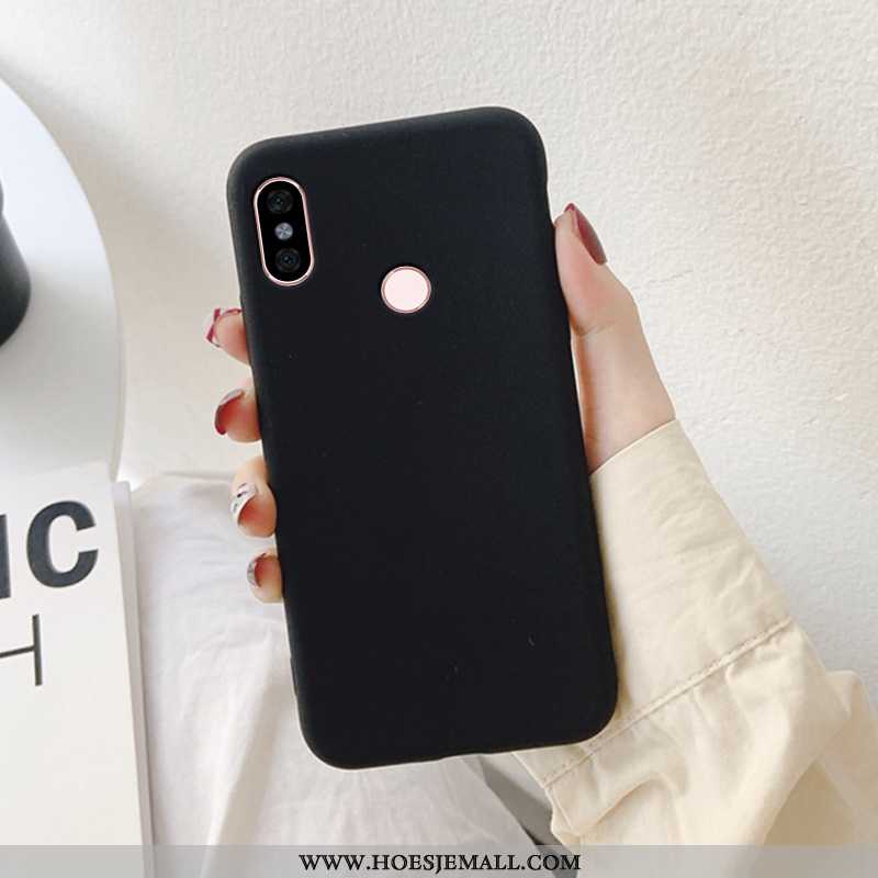 Hoesje Xiaomi Redmi Note 6 Pro Skärmskydd Siliconen Effen Kleur Anti-fall Mobiele Telefoon Rood Temp