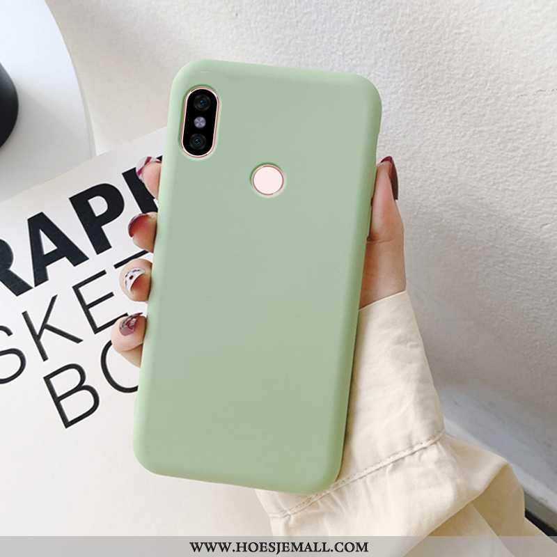 Hoesje Xiaomi Redmi Note 6 Pro Skärmskydd Siliconen Effen Kleur Anti-fall Mobiele Telefoon Rood Temp