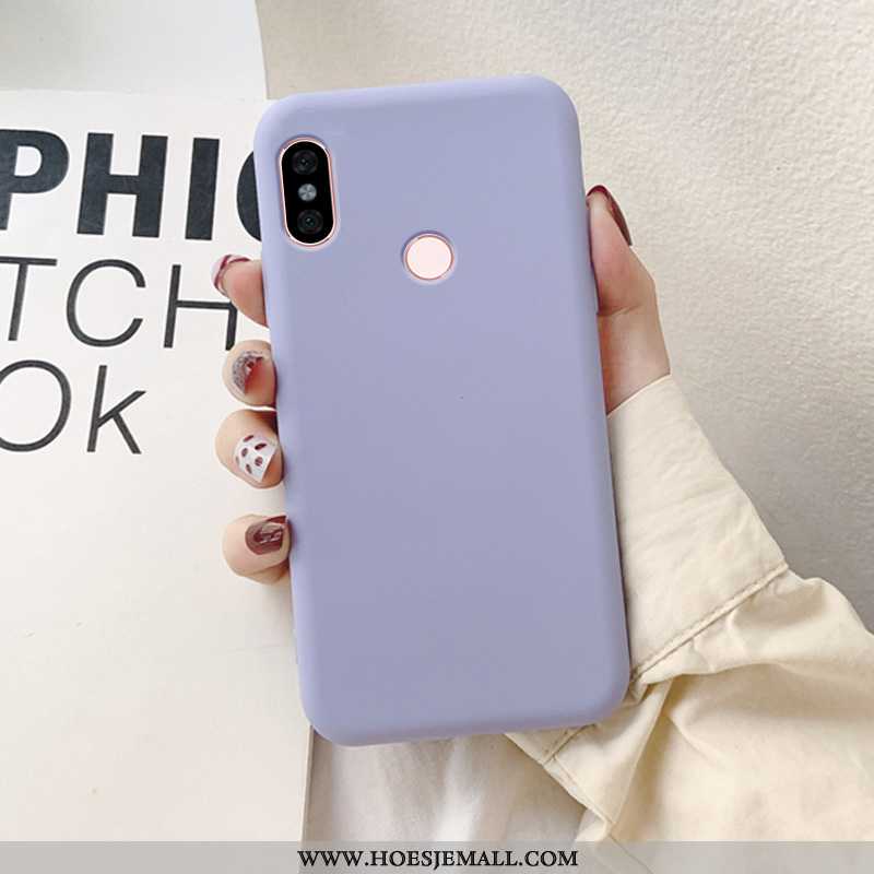 Hoesje Xiaomi Redmi Note 6 Pro Skärmskydd Siliconen Effen Kleur Anti-fall Mobiele Telefoon Rood Temp