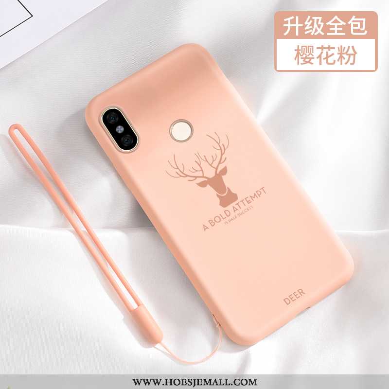 Hoes Xiaomi Redmi Note 6 Pro Siliconen Bescherming Zwart Rood Hoesje Zacht Zwarte