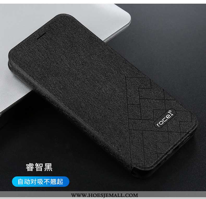 Hoes Xiaomi Redmi Note 7 Siliconen Leren Hoesje Zwart Mobiele Telefoon Anti-fall Mini Zwarte