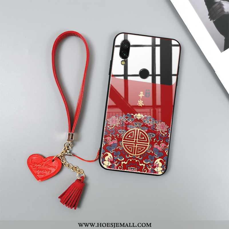 Hoes Xiaomi Redmi Note 7 Trend Bescherming Totem Chinese Stijl Anti-fall Paleis Rood