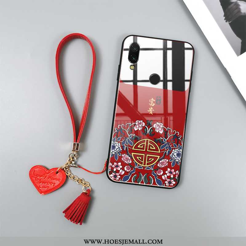 Hoes Xiaomi Redmi Note 7 Trend Bescherming Totem Chinese Stijl Anti-fall Paleis Rood