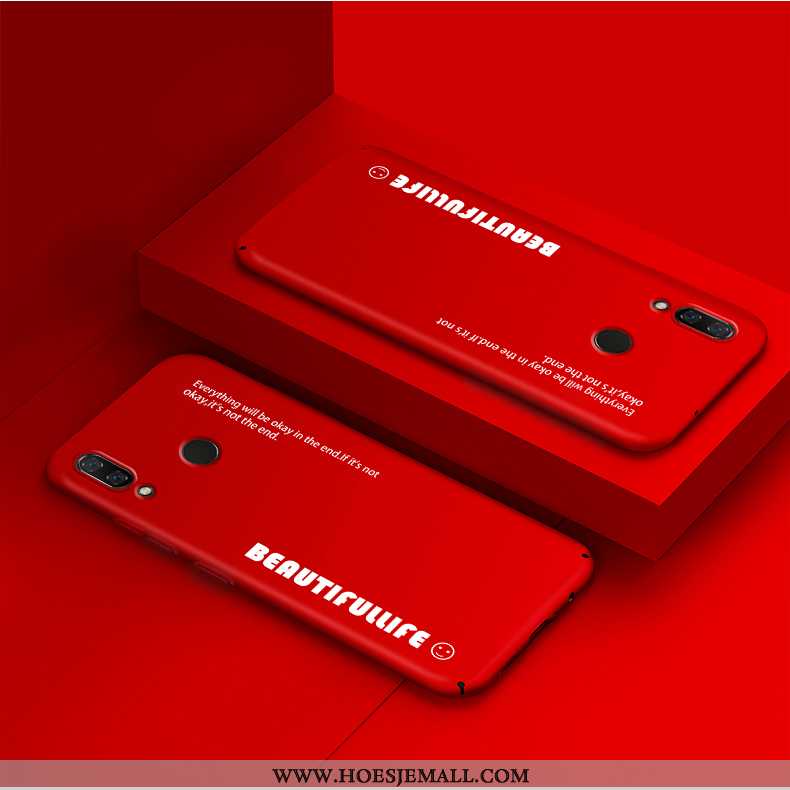 Hoes Xiaomi Redmi Note 7 Scheppend Bescherming Rood Mobiele Telefoon Eenvoudige Mini Schrobben Groen