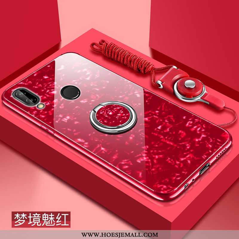 Hoes Xiaomi Redmi Note 7 Mode Persoonlijk Mobiele Telefoon Hoesje Glas Zacht Siliconen Rood
