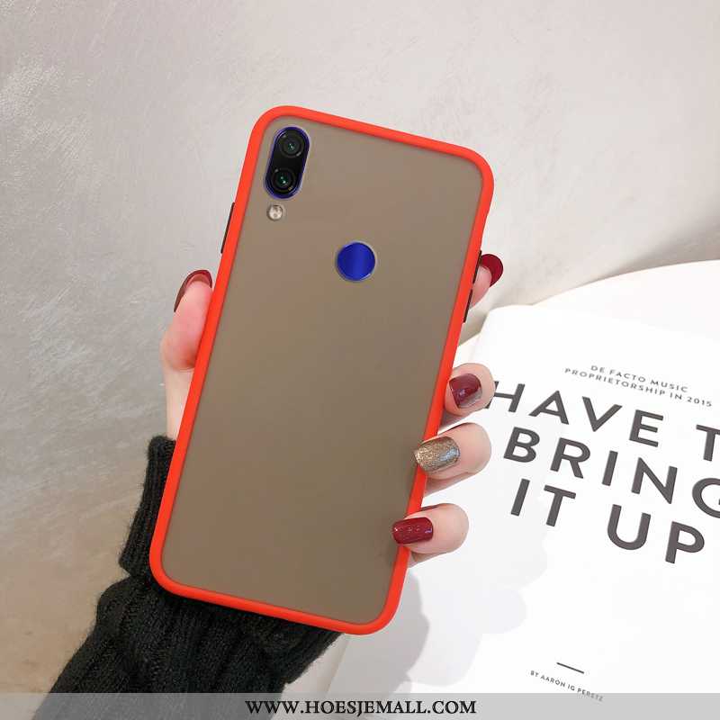 Hoesje Xiaomi Redmi Note 7 Bescherming Schrobben All Inclusive Rood Hoes Zacht