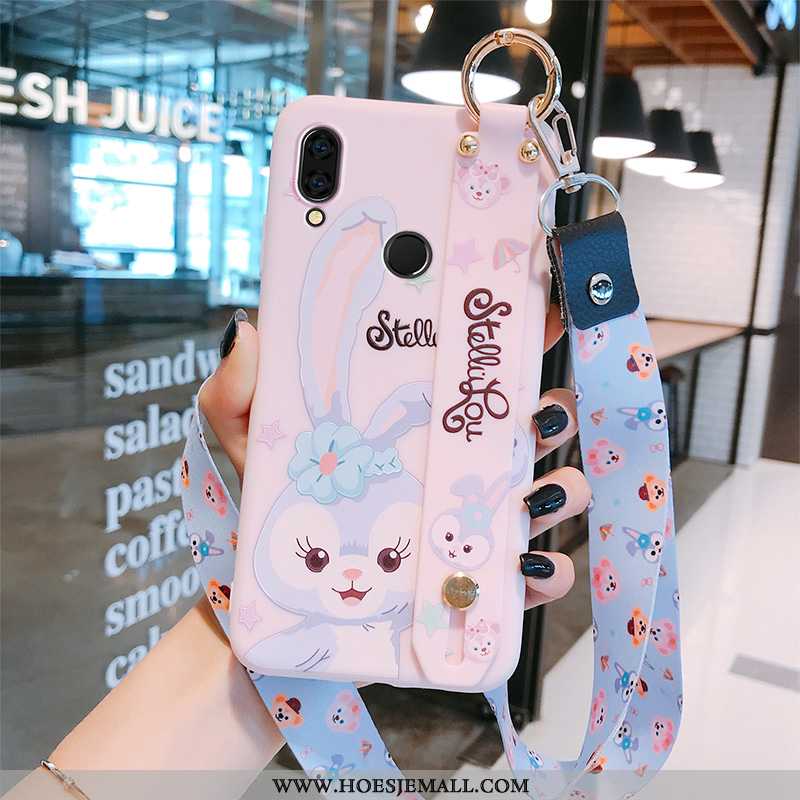 Hoes Xiaomi Redmi Note 7 Bescherming Hanger Zacht Mooie Konijn Mobiele Telefoon Roze