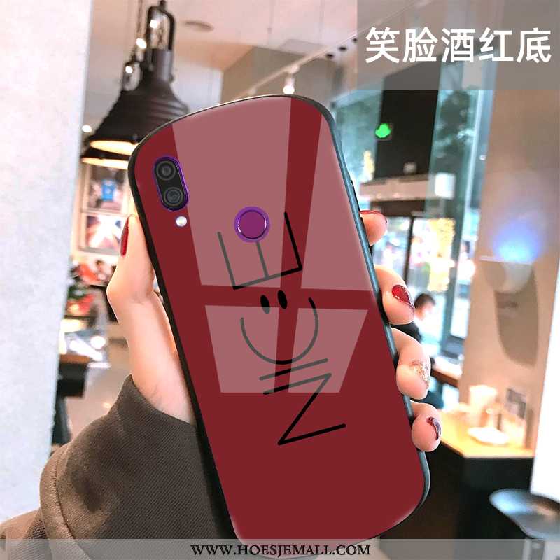 Hoesje Xiaomi Redmi Note 7 Siliconen Bescherming Zacht Net Red Rondje Smiley Anti-fall Zwarte