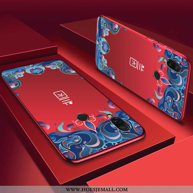 Hoes Xiaomi Redmi Note 7 Persoonlijk Schrobben Purper Hard Rood Mobiele Telefoon Hoesje