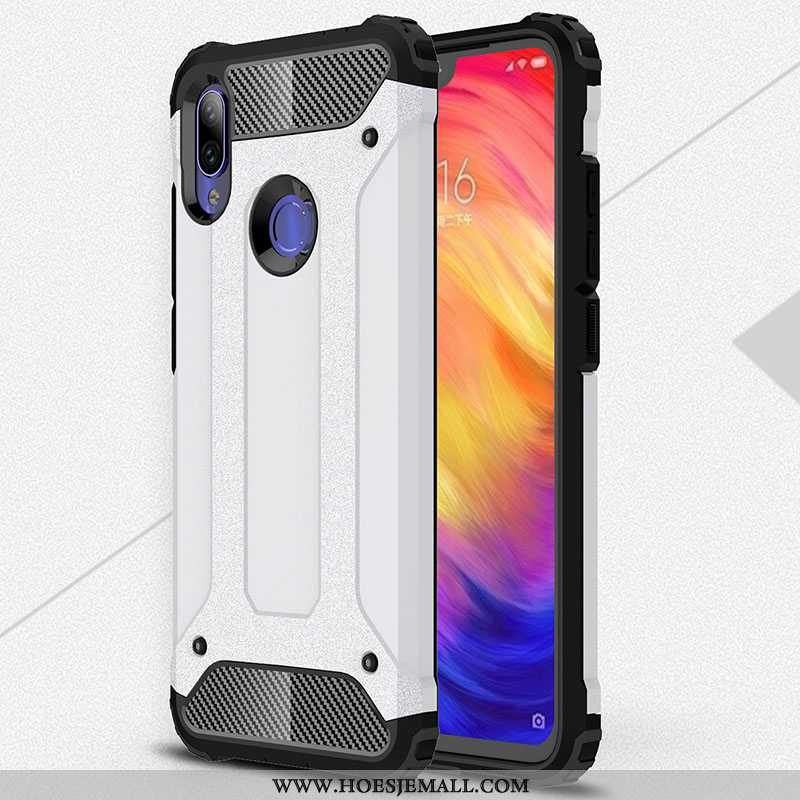 Hoes Xiaomi Redmi Note 7 Zacht Siliconen Bescherming Anti-fall Schrobben Zwart Witte