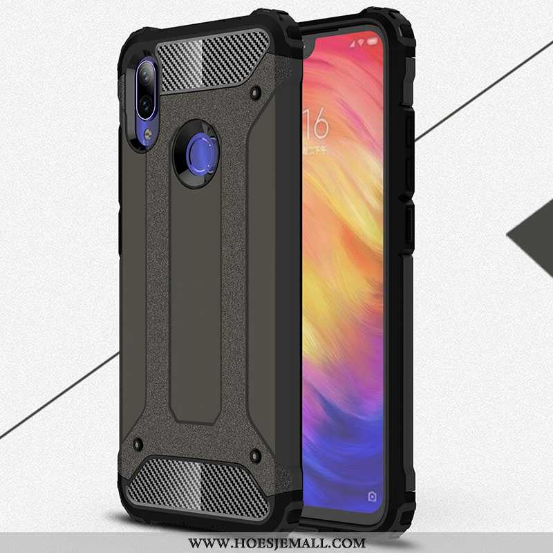 Hoes Xiaomi Redmi Note 7 Zacht Siliconen Bescherming Anti-fall Schrobben Zwart Witte