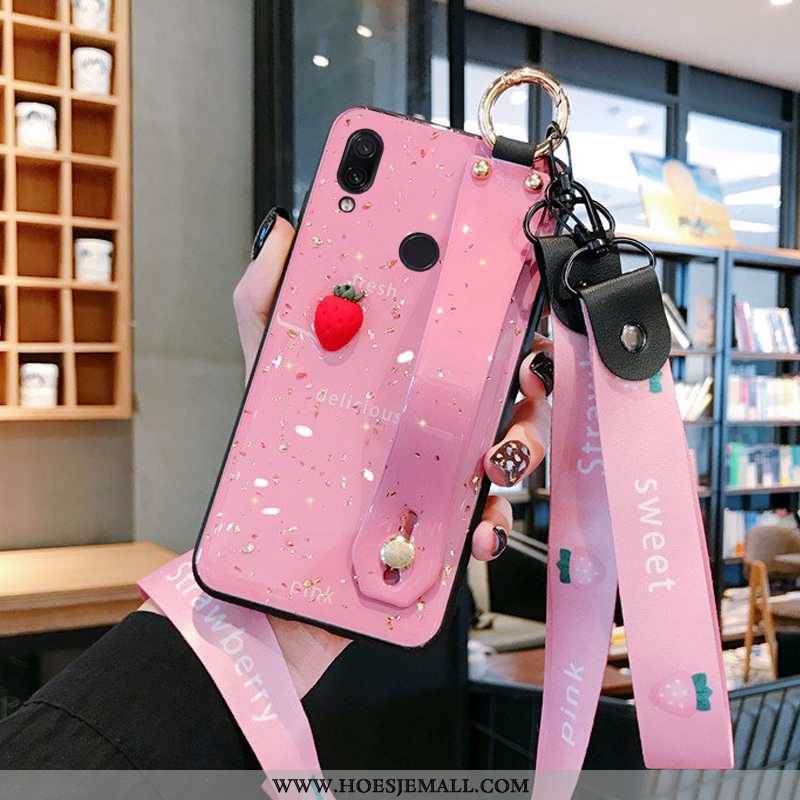 Hoes Xiaomi Redmi Note 7 Siliconen Bescherming Schrobben Eenvoudige Roze Hoesje Mobiele Telefoon