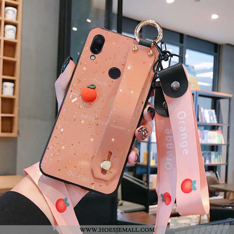 Hoes Xiaomi Redmi Note 7 Siliconen Bescherming Schrobben Eenvoudige Roze Hoesje Mobiele Telefoon