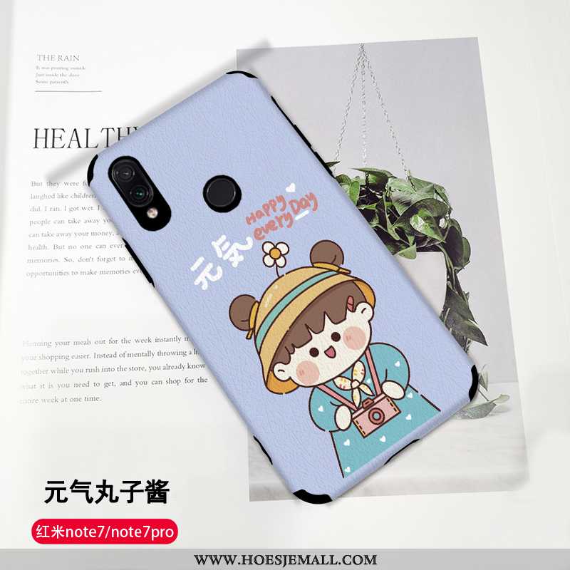 Hoesje Xiaomi Redmi Note 7 Leer Patroon All Inclusive Rood Mooie Gasbag Mobiele Telefoon Groen